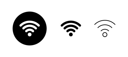 Wifi icons set. signal sign and symbol. Wireless  icon