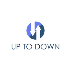 Up To Down Icon Logo Design Vector