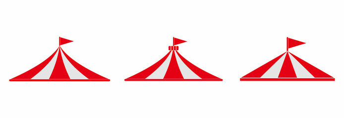 circus tent icon set, circus tent vector set sign symbol © hartini
