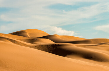 Fototapeta na wymiar Algodones dunes in California near Yuma desert.