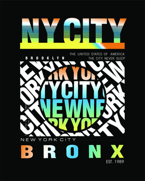 New York City Typography Vector Illustration For T Shirt And Other Uses