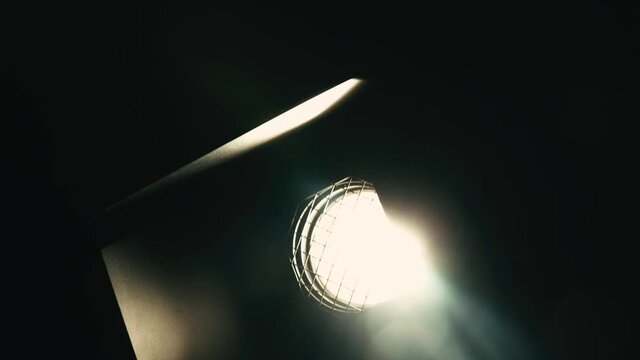 The bright light of the soffit in a light haze, covered with cassettes, creates glare.