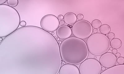 background with bubbles of lilac gradient.