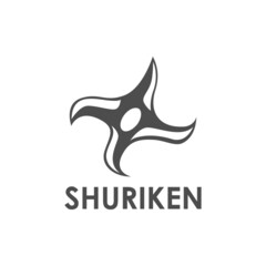 Obraz premium Ninja Weapon Logo Design Vector