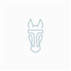 horse line logo Premium Vector. horse logo design.