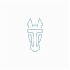 horse line logo Premium Vector. horse logo design.
