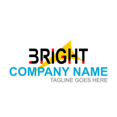 Vector typography that reads bright Perfect for a company logo to show a fast growing company