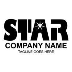 Vector logo that says star with creative design