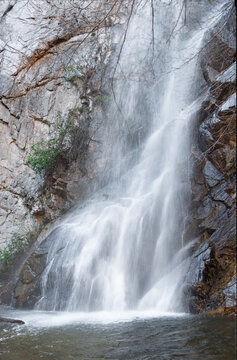 Sturtevant Falls in the San Gabriel Mountains - Los Angeles National Forest, Santa Anita Creek, Altadena and Pasadena in Southern California
