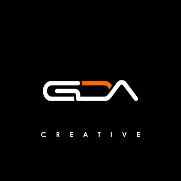 GDA Letter Initial Logo Design Template Vector Illustration