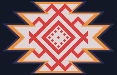 Vector colorful decorative ethnic pattern. Ethnic Pattern Aztec Symbol Vector Art 