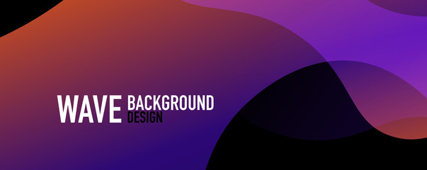 Abstract background - shiny fluid gradients and overlapping waves. Vector Illustration For Wallpaper, Banner, Background, Landing Page