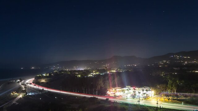 Malibu Zuma beach Time Lapse Sunset Misty Covered, California
