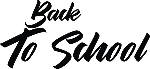Back To School Typography Text