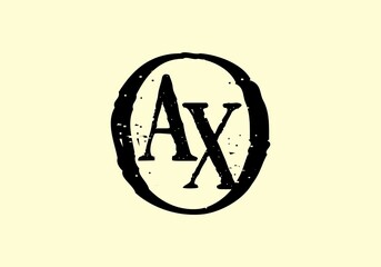Obraz premium colorful and unique of AX initial letter