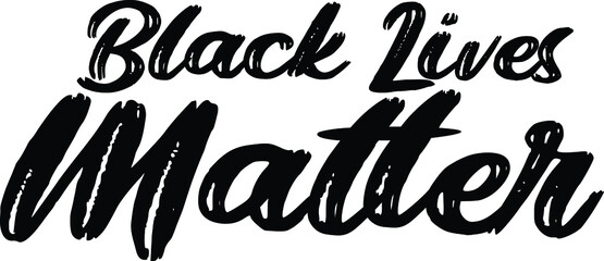 Black Lives Matter Typography Brush Lettering Design