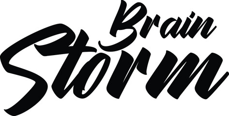 Brain Storm Vector design idiom Text Phrase