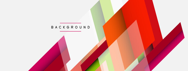 Vector background. Abstract overlapping color lines design with shadow effects. Illustration for wallpaper banner background or landing page