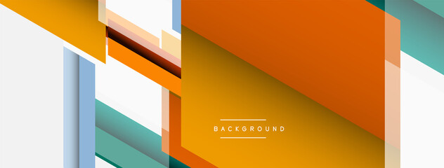 Vector background. Abstract overlapping color lines design with shadow effects. Illustration for wallpaper banner background or landing page