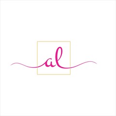 INITIAL AL LOGO VECTOR TEMPLATE