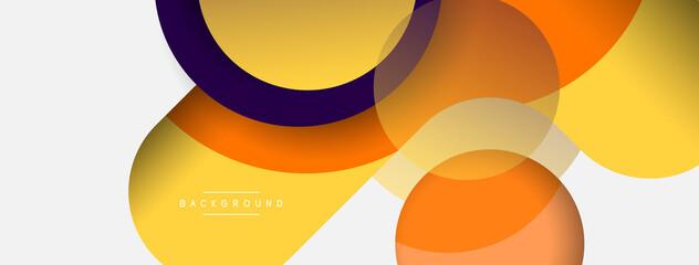 Fototapeta premium Circle and round shapes abstract background. Vector illustration for wallpaper banner background or landing page