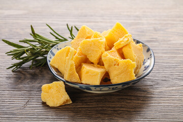 Pieces of delicous parmesan cheese
