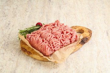 Raw beef minced meat for cooking