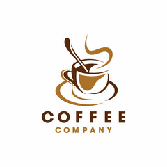 Coffee shop logo design template. Retro coffee emblem. Vector art. vector illustration.