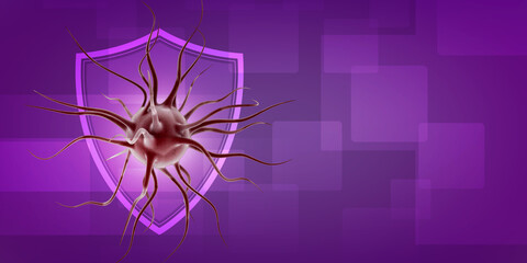 3d rendering Virus bacteria cells background