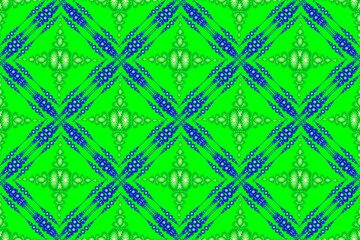 floral pattern, ethnic geometry blue green floral seamless pattern, seamless pattern for curtain design, carpet, wallpaper, clothing, wrap, batik, bright green background fabric pattern