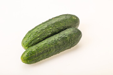 Ripe organic natural green cucumber