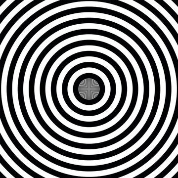 Black and white hypnotic optical illusion background