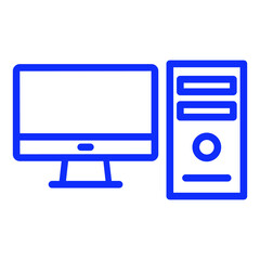 Desktop computer Isolated Vector icon which can easily modify or edit

