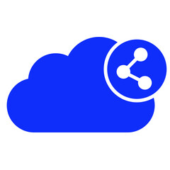 Cloud Share Isolated Vector icon which can easily modify or edit

