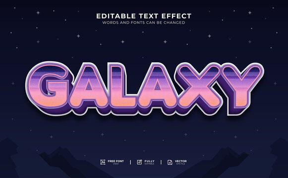 Galaxy Editable Text Effect