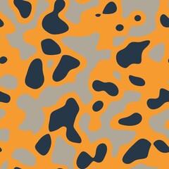 Seamless abstract non print resembling strange colored animal skin surface pattern design for print. High quality illustration. Psychedelic repeat minimal dot swatch for apparel, textile or background