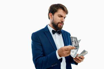 rich man finance success isolated background