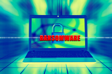 ransomware and malicious hacker attack concept