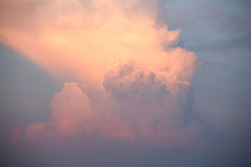 Fototapeta na wymiar sunset cumulus clouds in the sky