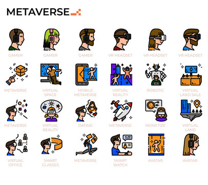 Metaverse Icon Set.