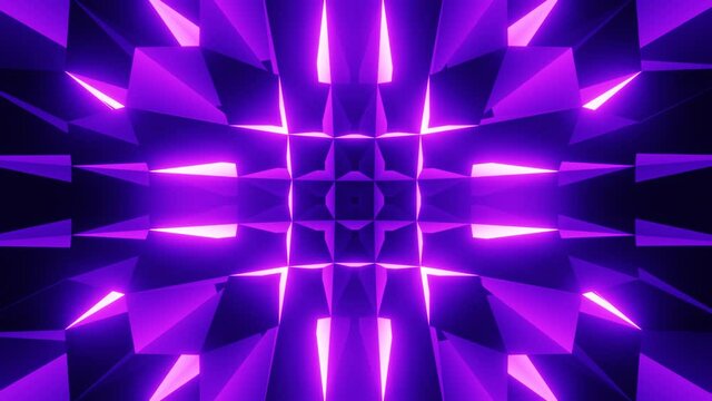 VJ LOOP glowing spark blue dark kaleidoscope. Abstract Vj Flickering Lights HD. Looped animation.