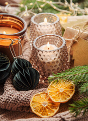 Christmas decoration with candles