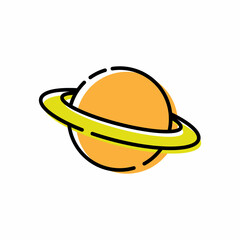Saturn icon design template illustration vector