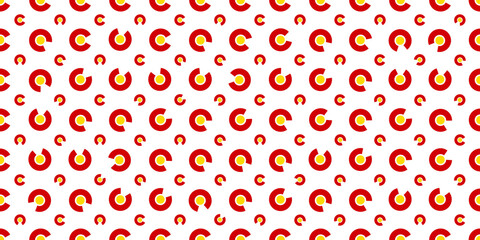 Seamless geometric pattern of Colorado. Vector wallpaper background