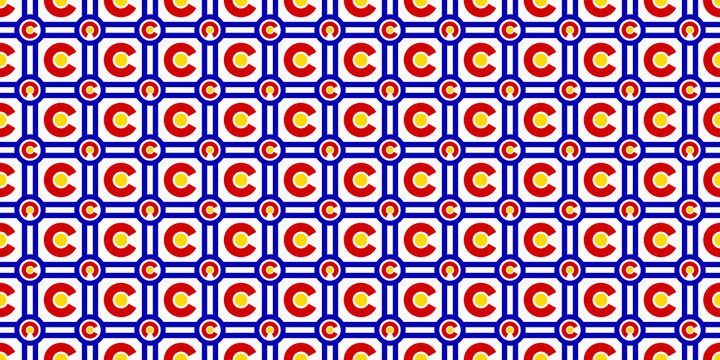 Seamless geometric pattern of Colorado. Vector wallpaper background