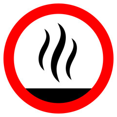 Hot surface warning sign