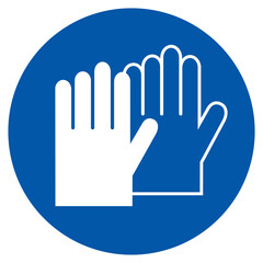 Wear protective gloves vector sign