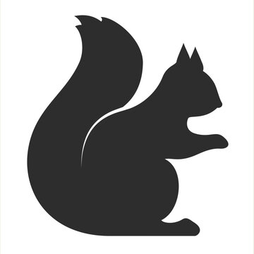 recommend clip art: Squirrel vector icon, animal silhouette