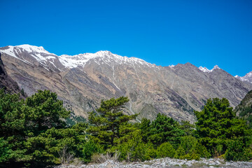 Obraz premium Beautiful snow capped mountains of the Caucasus