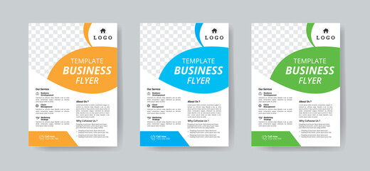 Business flyer template vector design, Flyer Template Geometric shape used for business layout design Template 